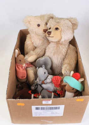 Lot 720 - A collection of vintage stuffed toys, to...