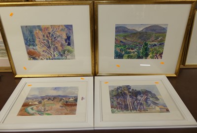 Lot 1055 - Contemporary school - pair landscape...