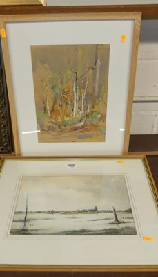 Lot 1056 - Harry Platt - Blythburgh Church, watercolour,...