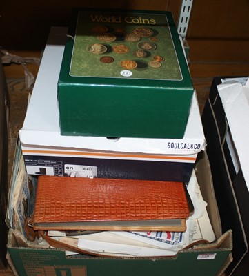 Lot 728 - A collection of vintage stamps and postcards;...