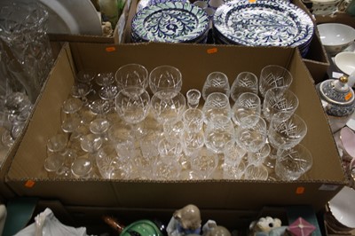 Lot 738 - A collection of cut glass drinking glasses