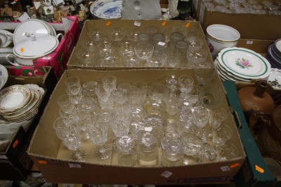 Lot 755 - A collection of cut glass drinking glasses