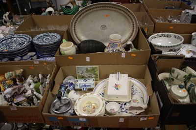 Lot 760 - Two boxes of ceramics to include Poole Pottery...