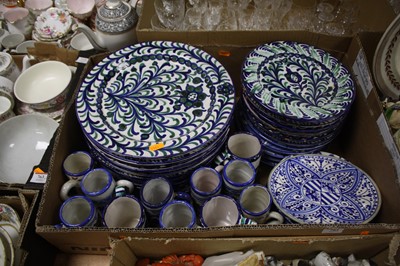 Lot 761 - A collection of Spanish glazed earthenware...