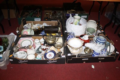 Lot 773 - Four boxes of glassware and ceramics to...