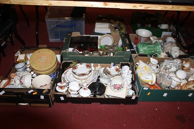 Lot 774 - Five boxes of glassware and ceramics, to...