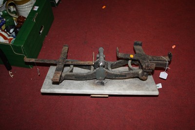 Lot 780 - A set of vintage cast iron weighing scales,...