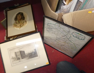Lot 1080 - An 18th century engraved and later...