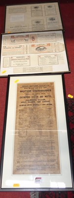 Lot 1095 - A framed display of labels for Thurston's...