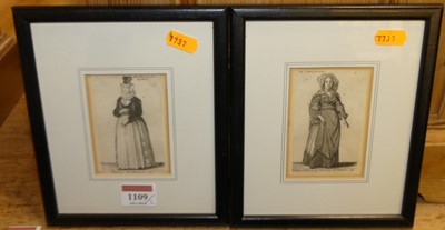 Lot 1109 - After Wenceslaus Hollar - Pair of 17th century...