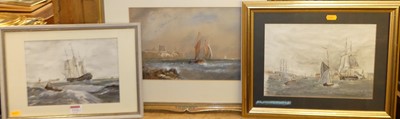 Lot 1112 - J. Northcote - Portsmouth Harbour, watercolour;...