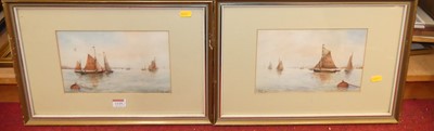 Lot 1119 - E. Knot - Pair; Maritime scenes with boats on...