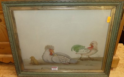Lot 1134 - 20th century continental school - Chickens...