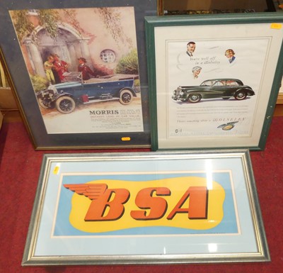 Lot 1137 - Assorted motoring interest prints to include...