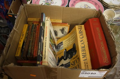 Lot 807 - A box of assorted motoring related books to...