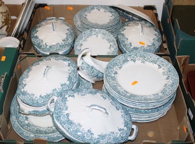Lot 827 - A Victorian part dinner service transfer...