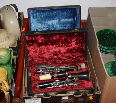 Lot 836 - A clarinet stamped R Buissch in fitted leather...