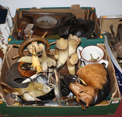 Lot 840 - Two boxes of miscellaneous items to include...