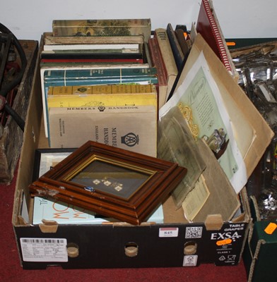 Lot 845 - A box of assorted motoring related items to...