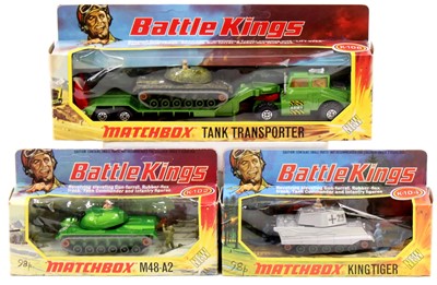 Lot 1377 - Matchbox Lesney Battle Kings boxed model group...