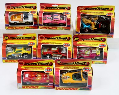 Lot 1375 - Matchbox Lesney Speed Kings boxed model group...