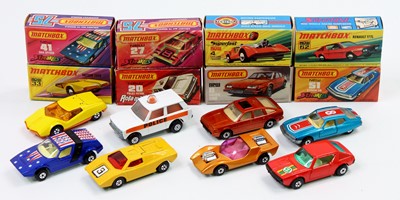 Lot 1360 - Matchbox Lesney Superfast boxed model group of...