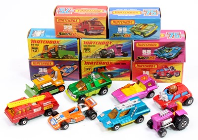 Lot 1361 - Matchbox Lesney Superfast boxed model group of...