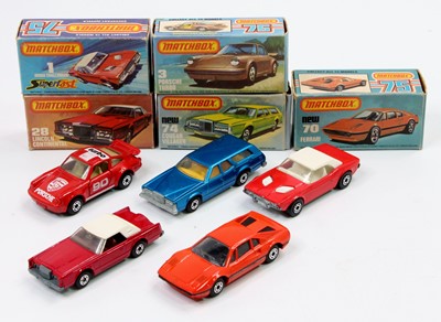 Lot 1369 - Matchbox Lesney Superfast boxed model group of...