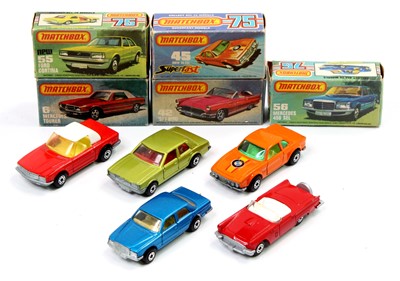 Lot 1368 - Matchbox Lesney Superfast boxed model group of...