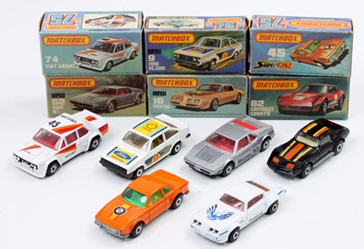 Lot 1367 - Matchbox Lesney Superfast boxed model group of...