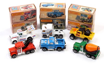 Lot 1366 - Matchbox Lesney Superfast boxed model group of...