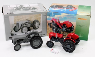 Lot 1456 - 2 Universal Hobbies 1/16 boxed tractors...