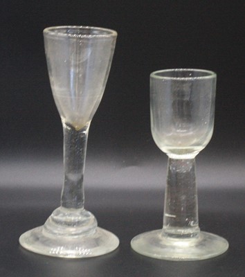 Lot 2071 - A wine glass, circa 1750, the round funnel...