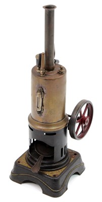 Lot 38 - Bing, early plated vertical steam engine with...