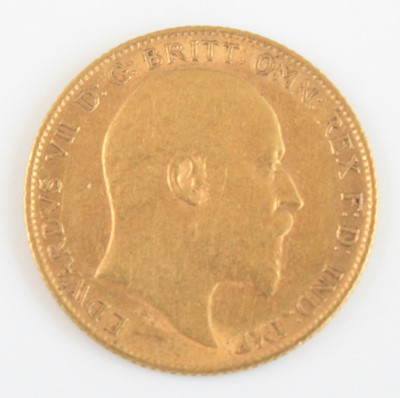 Lot 2216 - Great Britain, 1907 gold half sovereign,...