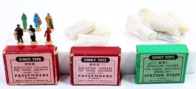 Lot 444 - Three boxes Dinky Toys miniature figures: two...