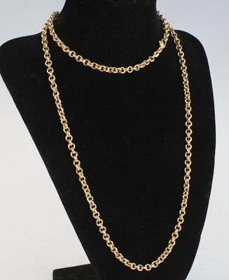 Lot 2683 - A modern 9ct gold chainlink necklace, 52.8g,...