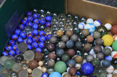 Lot 4111 - A large collection of glass marbles, 19th...