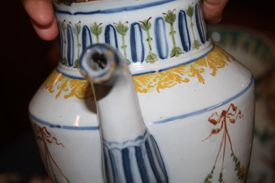 Lot 2035 - An Italian tin glazed earthenware coffee pot,...