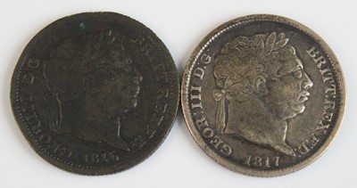 Lot 2156 - Great Britain, 1817 shilling, George III bull...