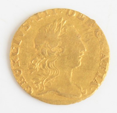 Lot 2163 - Great Britain, 1762 gold quarter guinea,...