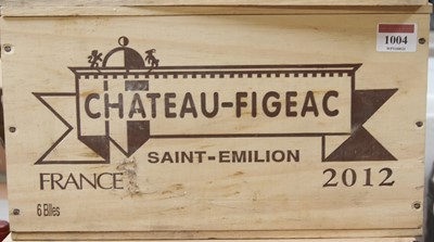 Lot 1004 - Château Figeac, 2012, Saint-Emilion Grand Cru,...