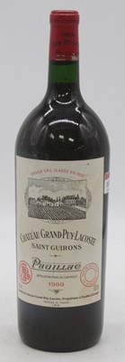 Lot 1021 - Château Grand Puy-Lacoste, 1989, Pauillac, one...