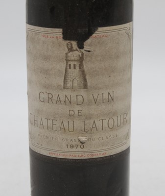 Lot 1017 - Château Latour, 1970, Pauillac, one bottle...