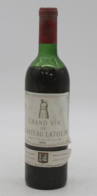 Lot 1027 - Château Latour, 1968, Pauillac, one bottle...
