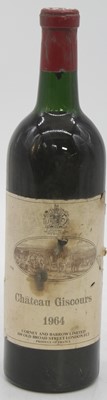 Lot 1042 - Château Giscours, 1964, Margaux, one bottle