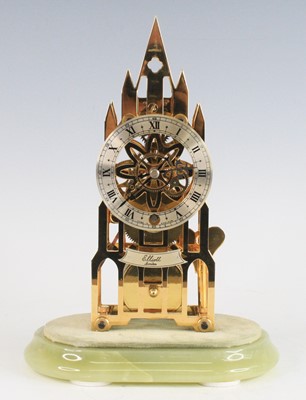 Lot 2365 - Elliott of London - a brass skeleton clock, of...