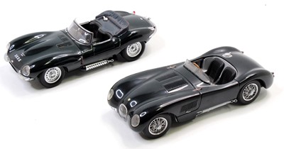 Lot 1975 - 2 Auto Art 1/18th scale Jaguar Racing Cars...