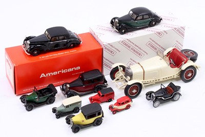 Lot 1920 - A collection of white metal models comprising...