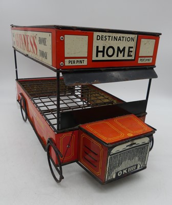 Lot 10 - A Guinness tin-plated advertising bottle crate,...